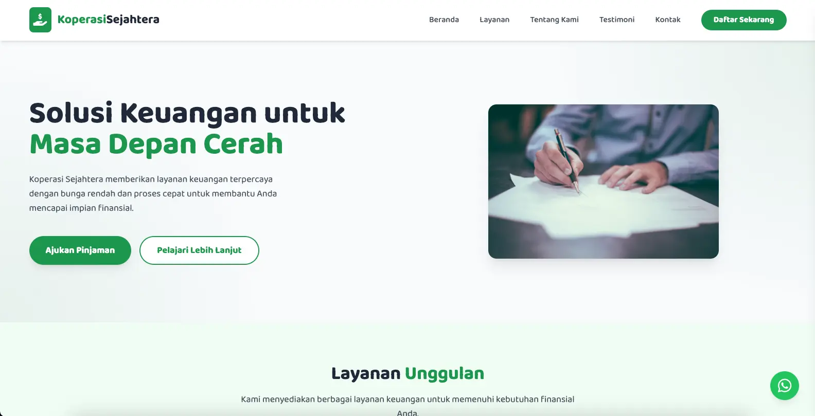 Source Code Landing Page Web Koperasi
