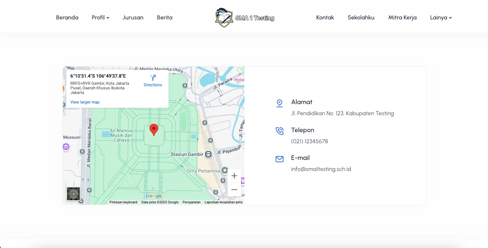 Screenshot: Kontak