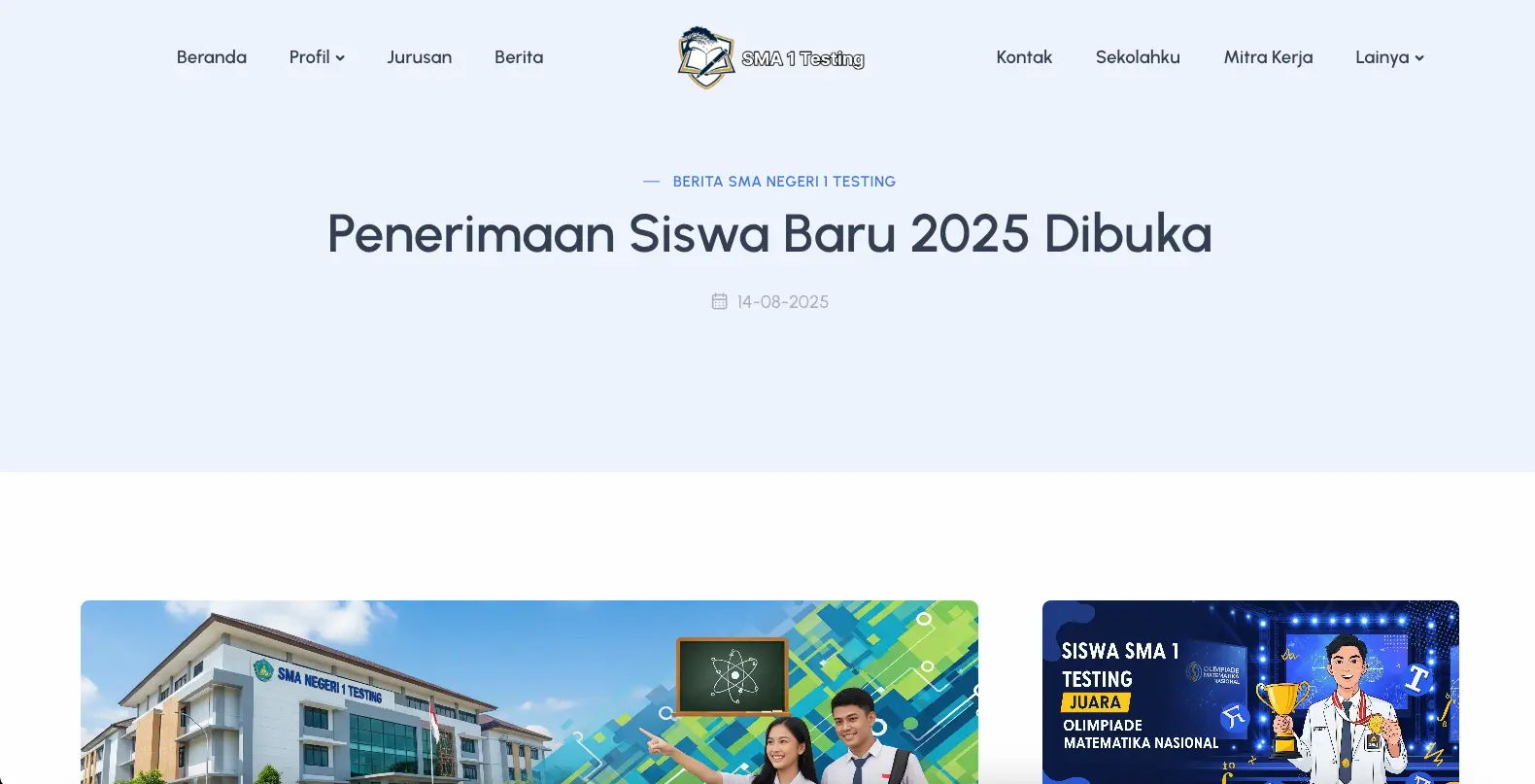 Screenshot: Detail Berita