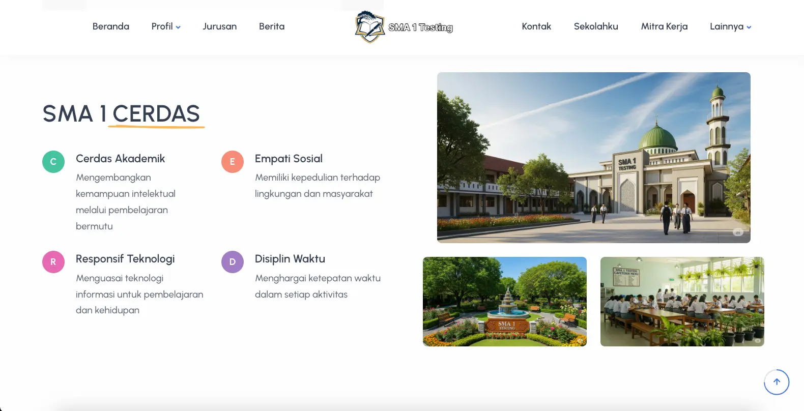 Screenshot: Landing Page