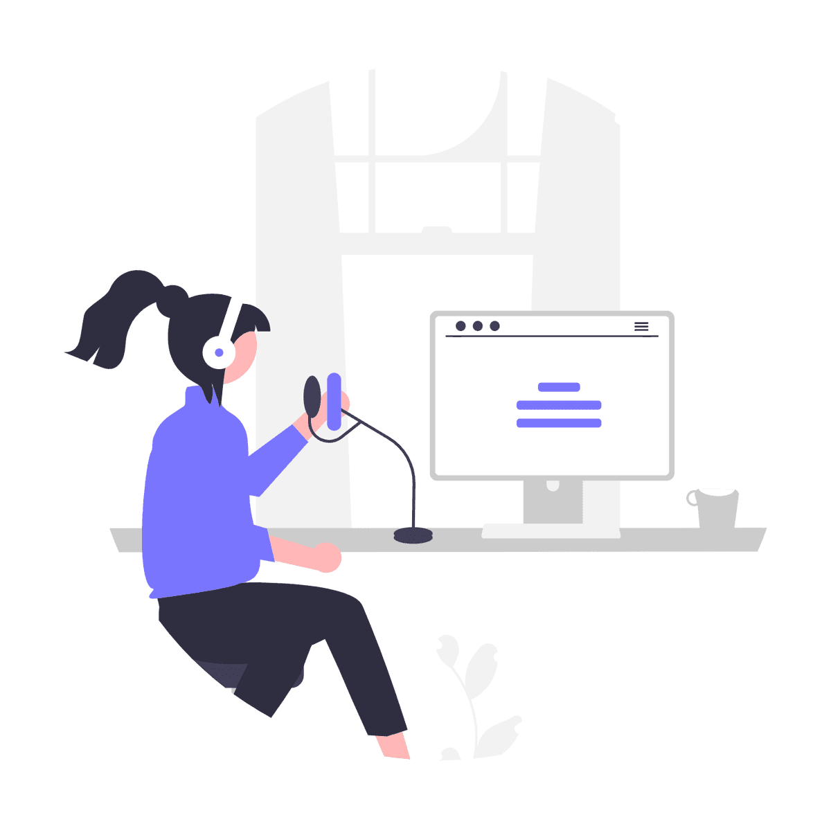 Ilustrasi aplikasi mobile dan website profesional